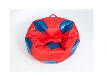 Кресло-мешок Мяч большой Экокожа красно-синее в Тобольске - tobolsk.mebel-74.com | фото