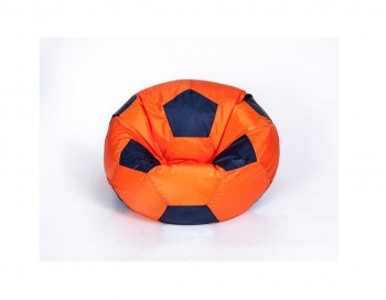 Кресло-мешок Мяч малый оранжево-черное в Тобольске - tobolsk.mebel-74.com | фото