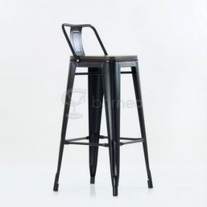 Барный стул N-238 Tolix Wood style Черный в Тобольске - tobolsk.mebel-74.com | фото