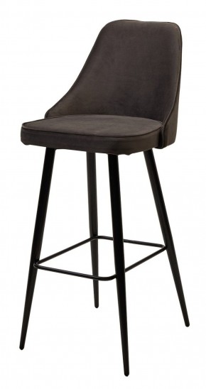 Барный стул NEPAL-BAR ГРАФИТ #14, велюр/ черный каркас (H=78cm) М-City в Тобольске - tobolsk.mebel-74.com | фото