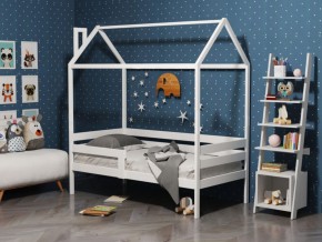 Детская кровать-домик из массива березы Соня-6 (Белый/Лак) в Тобольске - tobolsk.mebel-74.com | фото