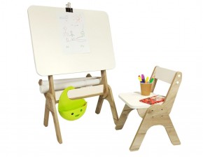 Детский растущий стол-парта и стул Я САМ "Умка" (Дуб/Серый) в Тобольске - tobolsk.mebel-74.com | фото