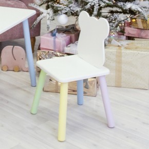 Детский стул Мишутка (Белый/Белый/Цветной) в Тобольске - tobolsk.mebel-74.com | фото