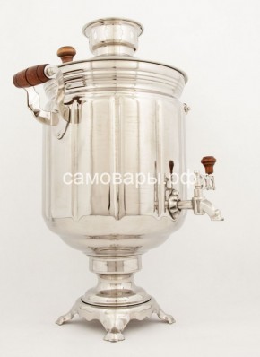 Электрический самовар из латуни на 10 л "Под серебро" в наборе №1 в Тобольске - tobolsk.mebel-74.com | фото