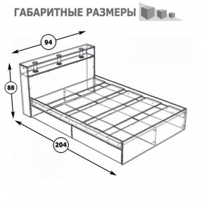 Камелия Кровать 0900, цвет белый, ШхГхВ 93,5х217х78,2 см., сп.м. 900х2000 мм., без матраса, основание есть в Тобольске - tobolsk.mebel-74.com | фото
