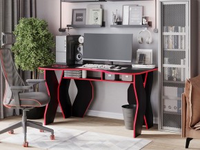 Компьютерный стол КЛ №9.0 (Черный/Красный) в Тобольске - tobolsk.mebel-74.com | фото