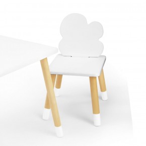 Комплект детской мебели стол и два стула Облачко (Белый/Белый/Береза) в Тобольске - tobolsk.mebel-74.com | фото