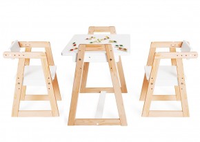 Комплект детской мебели стол и  два стула Я САМ "Лофт-Дуо" (Белый) в Тобольске - tobolsk.mebel-74.com | фото