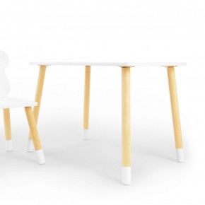 Комплект детской мебели стол и стул Корона (Белый/Белый/Береза) в Тобольске - tobolsk.mebel-74.com | фото