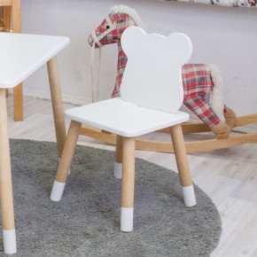 Комплект детской мебели стол и стул Мишутка (Белый/Белый/Береза) в Тобольске - tobolsk.mebel-74.com | фото