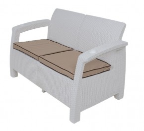 Комплект уличной мебели Yalta Premium Terrace Set (Ялта) белый (+подушки под спину) в Тобольске - tobolsk.mebel-74.com | фото