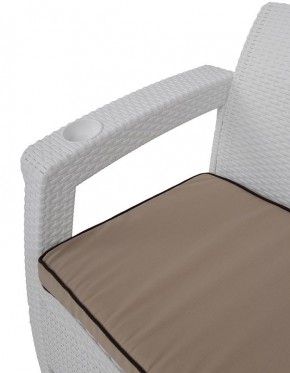 Комплект уличной мебели Yalta Premium Terrace Set (Ялта) белый (+подушки под спину) в Тобольске - tobolsk.mebel-74.com | фото