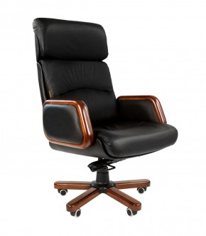 Кресло для руководителя CHAIRMAN 417 (Натуральная кожа) Черное в Тобольске - tobolsk.mebel-74.com | фото