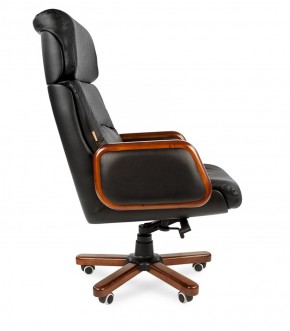 Кресло для руководителя CHAIRMAN 417 (Натуральная кожа) Черное в Тобольске - tobolsk.mebel-74.com | фото