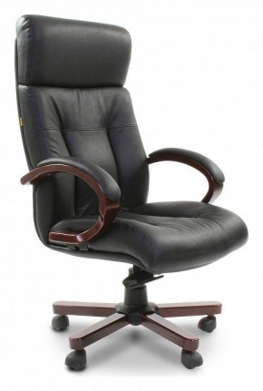 Кресло для руководителя Chairman 421 черный/орех темный, черный в Тобольске - tobolsk.mebel-74.com | фото