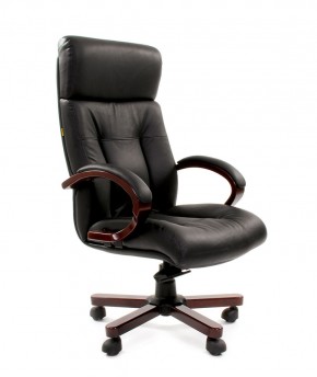 Кресло для руководителя CHAIRMAN  421 (Натуральная кожа) Черное в Тобольске - tobolsk.mebel-74.com | фото