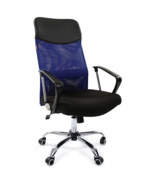 Кресло для руководителя CHAIRMAN 610 N (15-21 черный/сетка синий) в Тобольске - tobolsk.mebel-74.com | фото