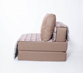Кресло-кровать бескаркасное Харви (коричневый-квадро беж) в Тобольске - tobolsk.mebel-74.com | фото