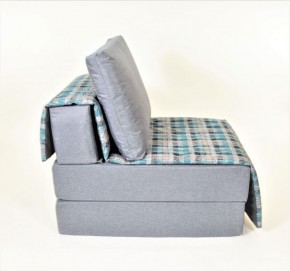 Кресло-кровать бескаркасное Харви (серый-квадро азур) в Тобольске - tobolsk.mebel-74.com | фото