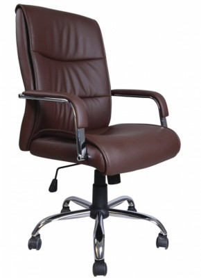 Кресло офисное BRABIX "Space EX-508" (экокожа, хром, коричневое) 531164 в Тобольске - tobolsk.mebel-74.com | фото