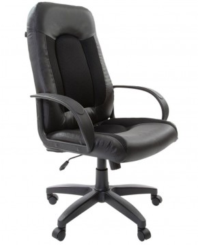 Кресло офисное BRABIX "Strike EX-525" (экокожа черная, ткань черная) 531381 в Тобольске - tobolsk.mebel-74.com | фото
