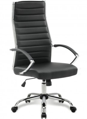 Кресло офисное BRABIX "Style EX-528", экокожа, хром, черное, 531947 в Тобольске - tobolsk.mebel-74.com | фото