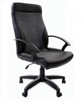 Кресло офисное BRABIX "Trust EX-535" (экокожа/черная/ткань серая) 531383 в Тобольске - tobolsk.mebel-74.com | фото