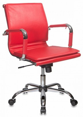 Кресло руководителя Бюрократ CH-993-LOW/RED красный в Тобольске - tobolsk.mebel-74.com | фото