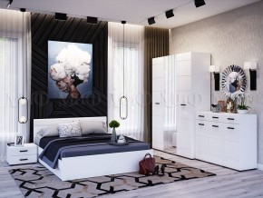 НЭНСИ NEW Кровать 1,4 м с ПМ (Белый глянец холодный/Белый) в Тобольске - tobolsk.mebel-74.com | фото