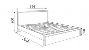 Кровать 1.6 М07 Стандарт с основанием Беатрис (Орех гепланкт) в Тобольске - tobolsk.mebel-74.com | фото