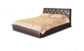 Кровать 1600 Флоренция в к/з "Классик 307 коричневый" (серия Норма) + основание + опоры в Тобольске - tobolsk.mebel-74.com | фото