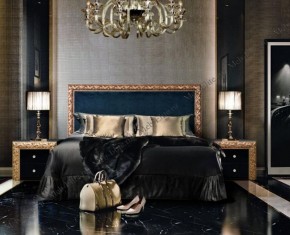 Кровать 2-х спальная (1,6 м) Тиффани Premium черная/золото с мягким элементом (Антрацит) с подъемным механизмомарт (ТФКР-3[3](П) в Тобольске - tobolsk.mebel-74.com | фото