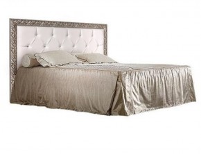 Кровать 2-х спальная (1,6 м) Тиффани штрих-лак/серебро с мягким изголовьем (ТФКР-2) в Тобольске - tobolsk.mebel-74.com | фото