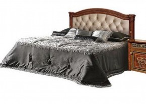 Кровать 2-х спальная с мягким изголовьем без изножья Карина-3 орех (К3КР-4[1]) в Тобольске - tobolsk.mebel-74.com | фото
