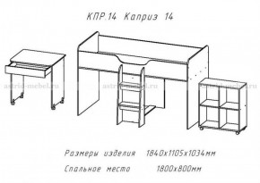 КАПРИЗ-14 Кровать 800 двухъярусная без рисунка в Тобольске - tobolsk.mebel-74.com | фото