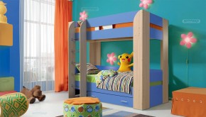 Кровать детская 2-х ярусная Юниор-6 с ящиком (800*1900) в Тобольске - tobolsk.mebel-74.com | фото