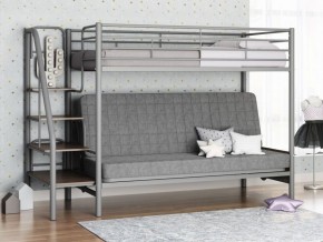 Кровать двухъярусная с диваном "Мадлен-3" (Серый/Серый) в Тобольске - tobolsk.mebel-74.com | фото