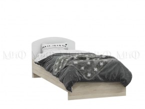 МАРТИНА Кровать 800 с настилом ЛДСП (Белый глянец/дуб сонома) в Тобольске - tobolsk.mebel-74.com | фото
