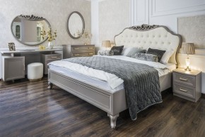 Кровать Мокко 1600 с мягким изголовьем + основание (серый камень) в Тобольске - tobolsk.mebel-74.com | фото