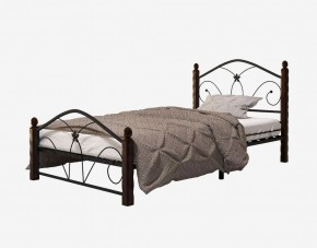 Кровать "Селена 1" Черная (900*2000) (ножки-шоколад) с коваными элементами в Тобольске - tobolsk.mebel-74.com | фото
