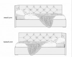 Кровать угловая Хлоя интерьерная +основание (120х200) в Тобольске - tobolsk.mebel-74.com | фото