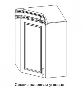 Секция навесная угловая "Верона" (600*600) в Тобольске - tobolsk.mebel-74.com | фото
