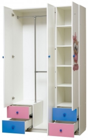 Шкаф 3-х дверный с ящиками и фотопечатью Совята 3.1 (1200) в Тобольске - tobolsk.mebel-74.com | фото