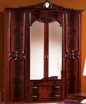 Шкаф 4-х дверный с зеркалами (03.144) Ольга (могано) в Тобольске - tobolsk.mebel-74.com | фото