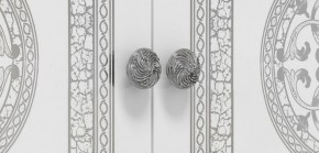 Шкаф 4-х дверный с зеркалами (12.244) Грация (белый/серебро) в Тобольске - tobolsk.mebel-74.com | фото