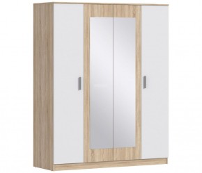 Шкаф 4х дверный с зеркалами Уют СБ-2750/1 (Дуб Сонома/Белый) в Тобольске - tobolsk.mebel-74.com | фото