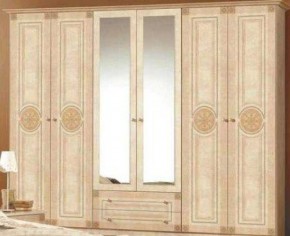 Шкаф 6-и дверный с зеркалами (02.146) Рома (беж) в Тобольске - tobolsk.mebel-74.com | фото