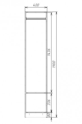 Шкаф для Одежды ЭШ1-РП-19-4 (ручка профильная) серия "Экон" в Тобольске - tobolsk.mebel-74.com | фото