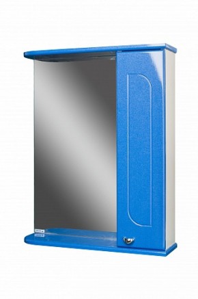 Шкаф-зеркало Радуга Синий металлик 55 правый АЙСБЕРГ (DA1129HZR) в Тобольске - tobolsk.mebel-74.com | фото