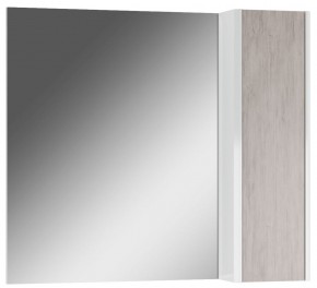 Шкаф-зеркало Uno 80 Дуб серый левый/правый Домино (DU1504HZ) в Тобольске - tobolsk.mebel-74.com | фото